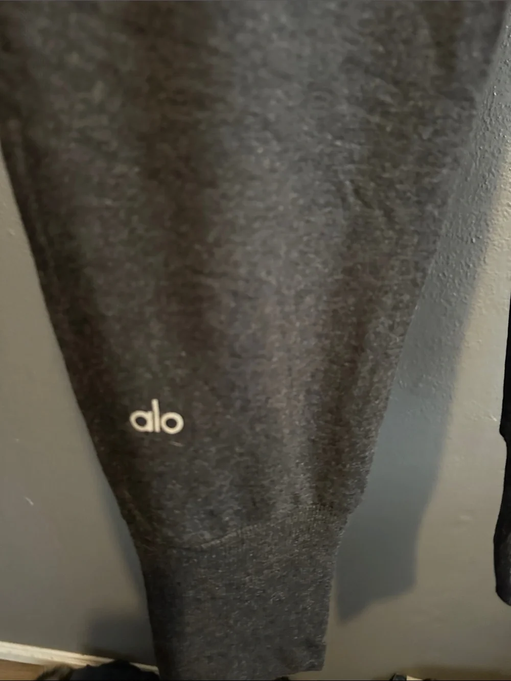 ALO Yoga Charcoal High-Waist Knit Joggers
